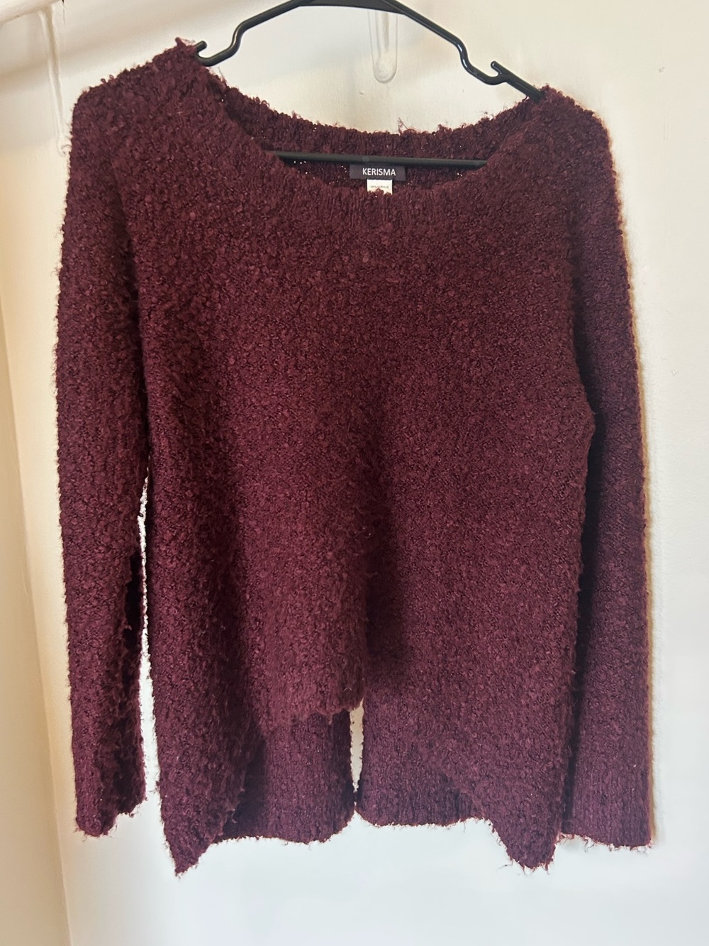 Women's Burgundy Cozy Bouclé Sweater